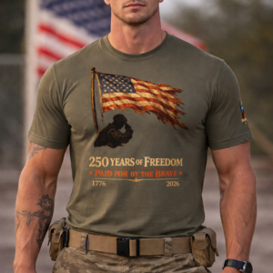 250 years of freedom shirt – paid for by the brave (1776 2026 patriotic tee)